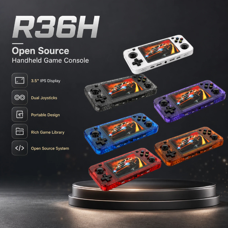 Retro Gaming Years - أجهزة ألعاب محمولة R36h بشاشة IPS