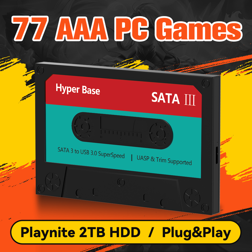 Retro Gaming Emulator Pc - قرص صلب للألعاب Playnite بسعة 2
