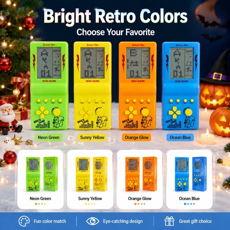 Retro Gaming Years - جهاز ألعاب محمول كلاسيكي بشاشة كبيرة