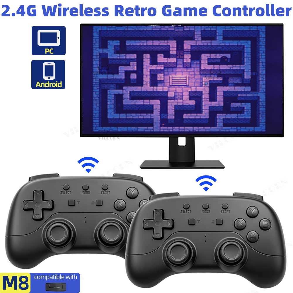 Retro Gaming Emulator Pc - جهاز تحكم لاسلكي 2.4 جيجا هرتز