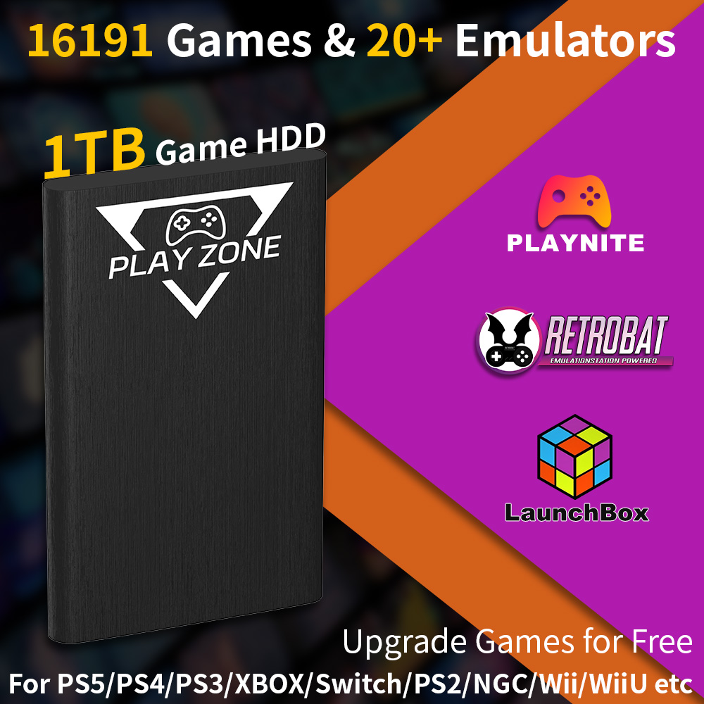 Retro Gaming Emulator Pc - قرص صلب محمول للألعاب بسعة 1