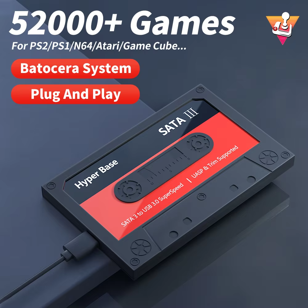 Retro Gaming Emulator Pc - محرك الأقراص الصلبة للعبة Batocera 500G/2T