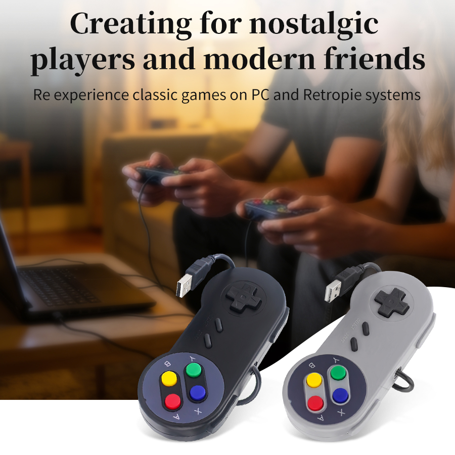 Retro Gaming Windows - وحدة تحكم ألعاب USB كلاسيكية للكمبيوتر