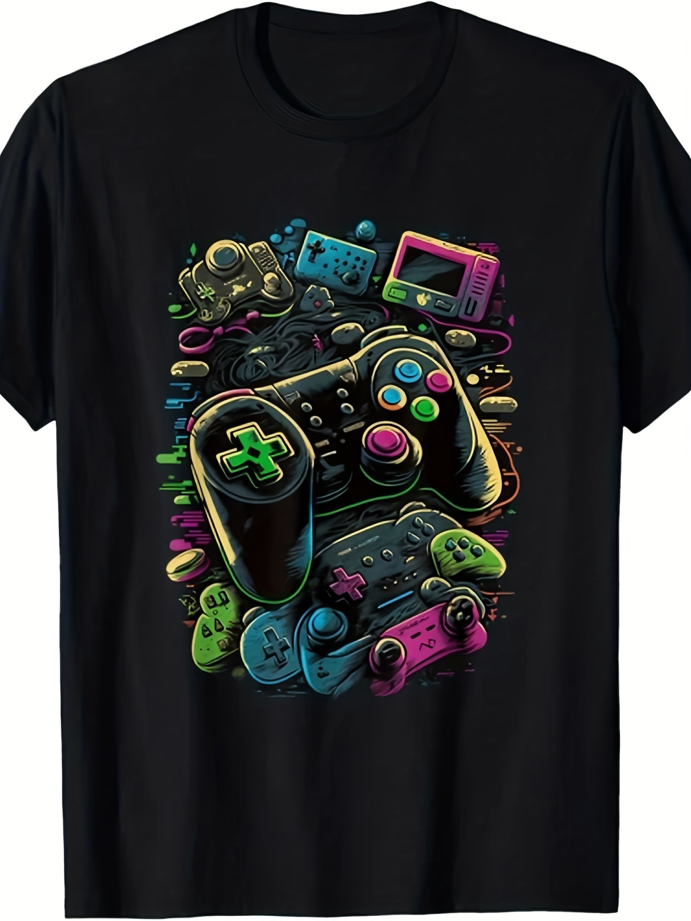 Retro Gaming Icons - تي شيرت رجالي ونسائي بتصميم وحدة