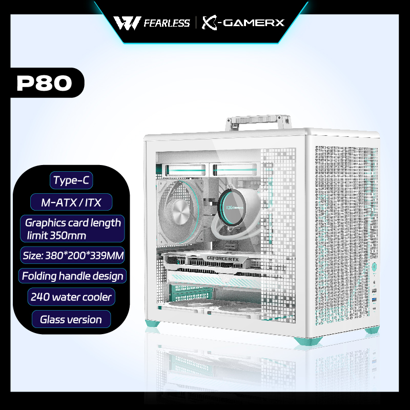 علبة كمبيوتر X-GAMERX P80 من ن - مراجعة Retro Gaming Pc Case وسعره