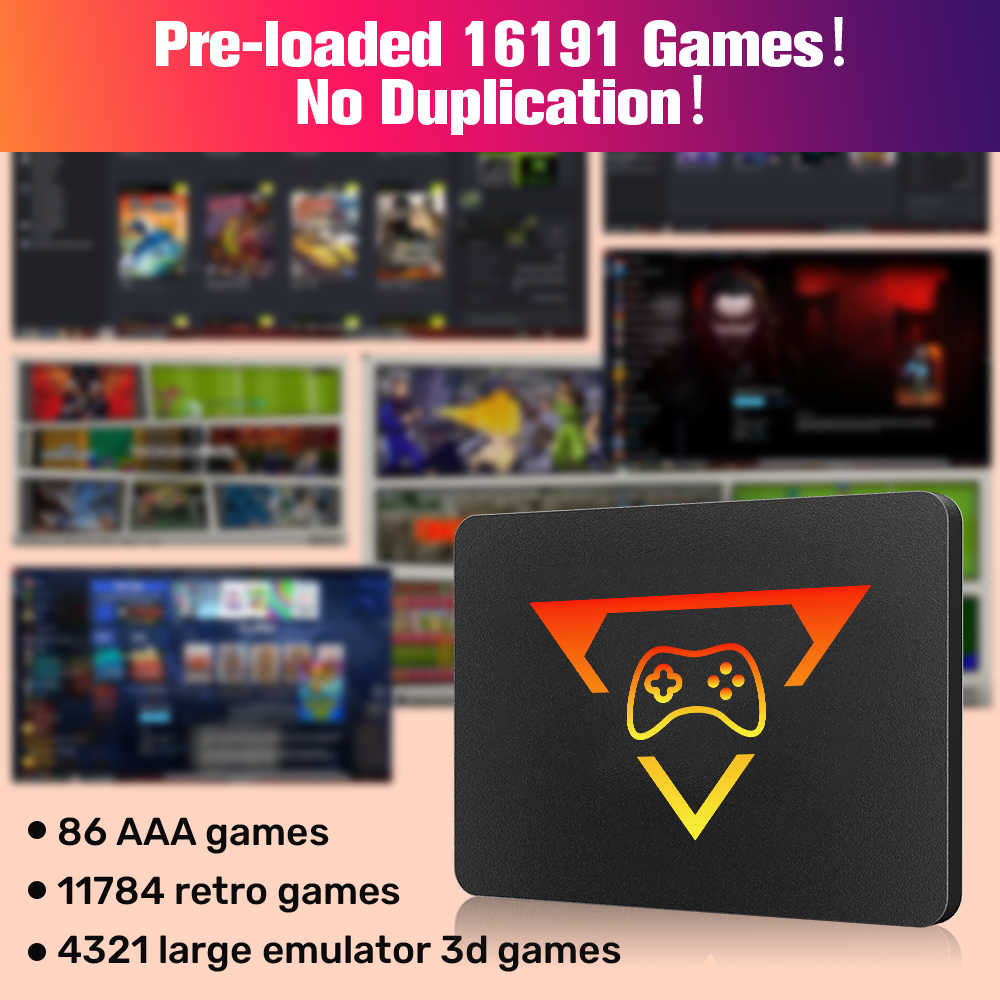 SSD للألعاب الرجعية للتبديل/PS - مراجعة Retro Gaming Emulator Pc وسعره