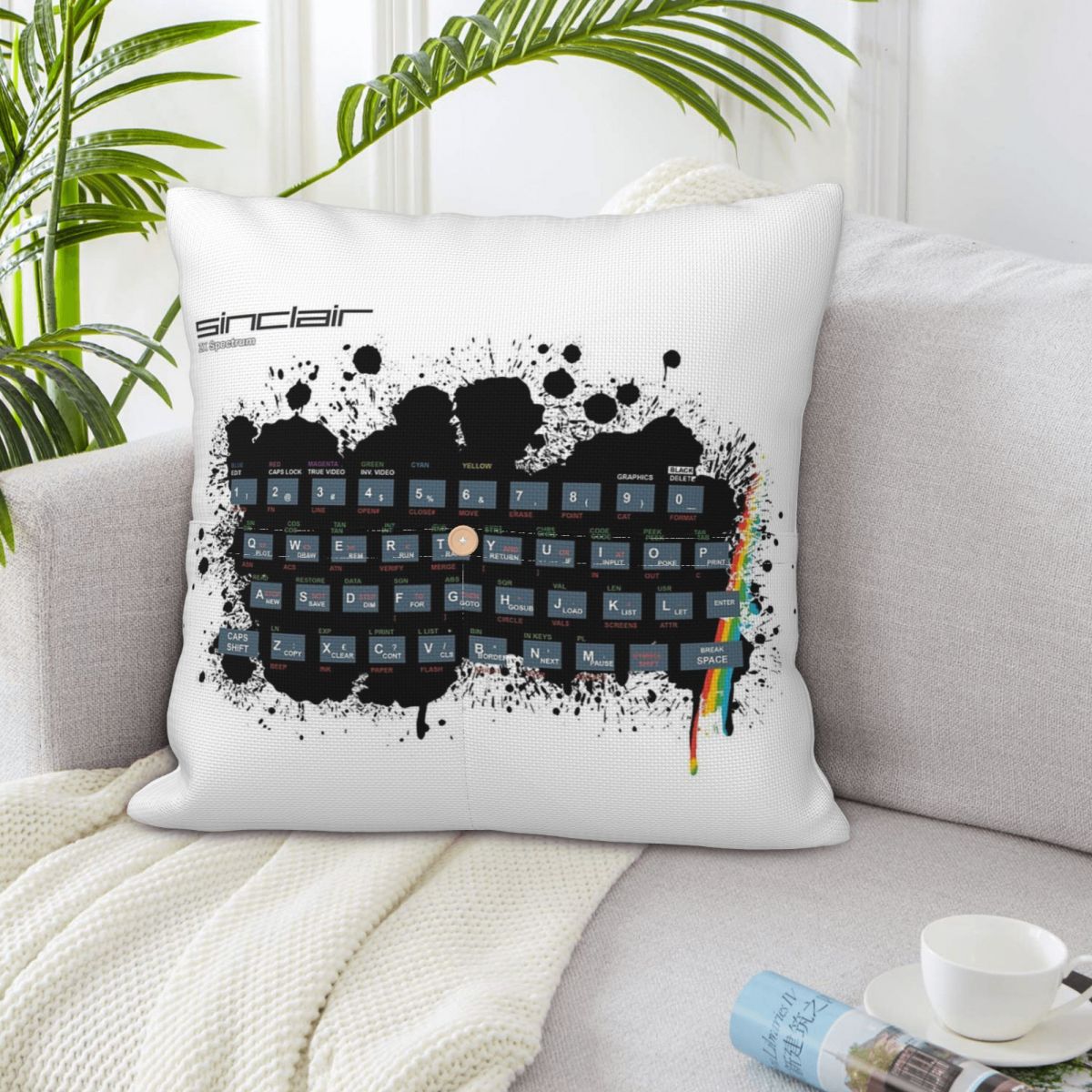 غطاء وسادة من الكتان بتصميم ري - مراجعة Retro Gaming Zx Spectrum وسعره