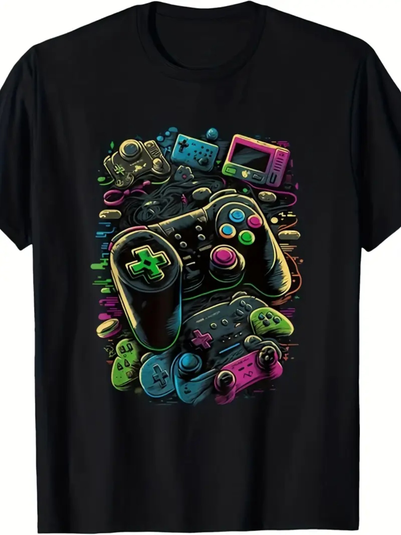 تي شيرت رجالي وللجنسين بتصميم  - مراجعة Retro Gaming Icons وسعره